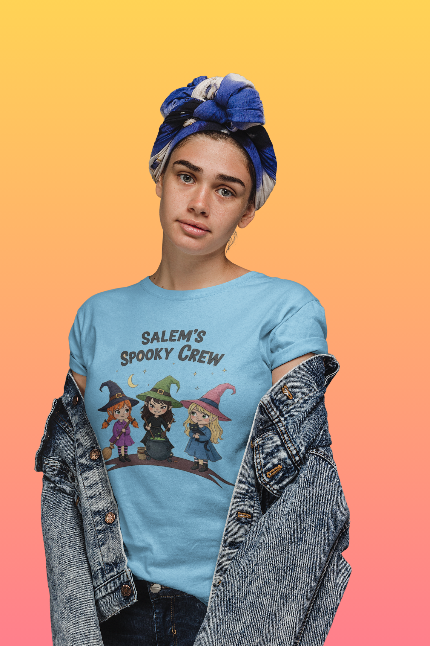 Salem's Spooky Crew T-Shirt, Cute Halloween Shirt, Unisex Witch Tee